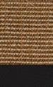Sisal Salvador bronze 064 tæppe med kantbånd i sort